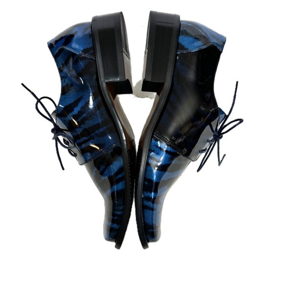 Vintage Zebra Blue Oxford Formal Zoot Suit Dress Shoe Rare OOAK NWOT main image 10